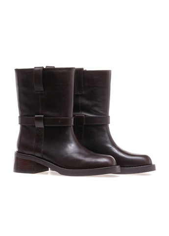 Зимние ботинки женские 65120к-896-2/brown leather Inci