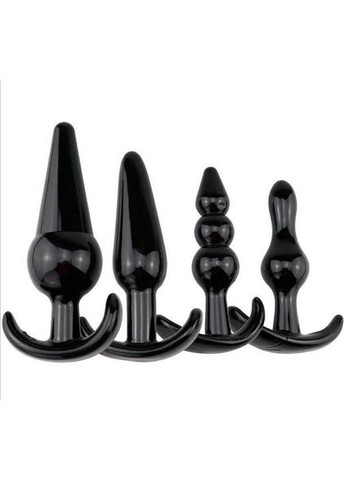 Силиконовая анальная пробка - Чёрный - 2.2* 8.3 см - Анальные игрушки No Brand (367165908)