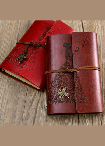 Вінтажний блокнот Butterflies. Червоно-коричневий No Brand (335029593)