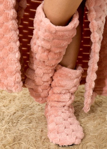 Теплий жіночий халат довжиною 140 см з капюшоном та чобітками Selim-tekstil (372486688)