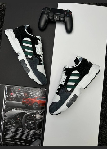 Черно-белые демисезонные кроссовки мужские, вьетнам adidas Originals ZX Torsion White Green