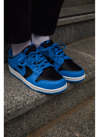 Черные демисезонные кроссовки мужские nike sb dunk blue black найк сб данк No Brand