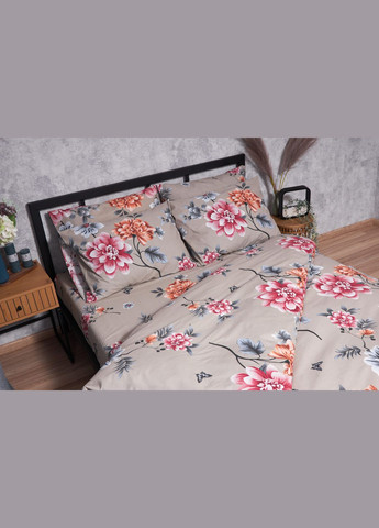 Комплект постельного белья Бязь Gold Люкс «» полуторный 143х210 наволочки 4х70х70 (MS-820001897) Moon&Star Peony Brown (285716911)