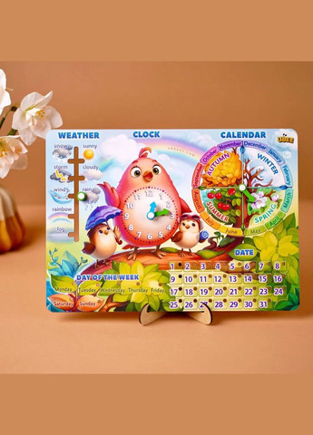 Розвиваюча гра Календар - 2 "Пташка" (ПСД260) PSD260 ENG Ubumblebees (302385572)