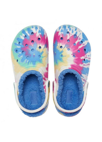 Сабо крокси утеплені Crocs Classic Lined Tie Dye Powder Blue/Multi (362894398)