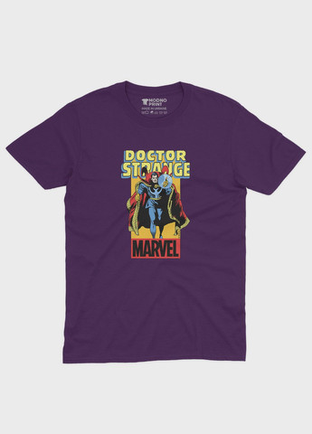 Фиолетовая демисезонная футболка для мальчика с принтом супергероя - доктор стрэндж (ts001-1-dby-006-020-003-b) Modno