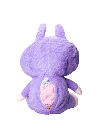 М'яка іграшка-плед, подушка 3 в 1 Лабубу 50 см Фіолетовий ТМ LAB2V Colorful Home (370801720)