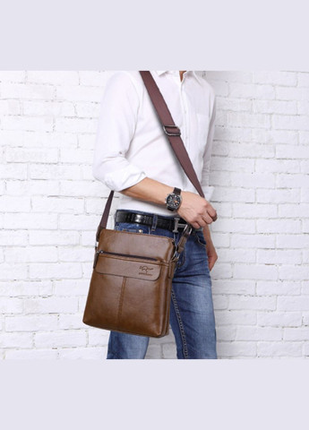 Якісна чоловіча сумка планшетка Кенгуру, сумка-планшет на плече для чоловіків Світло-коричневий No Brand (334730948)