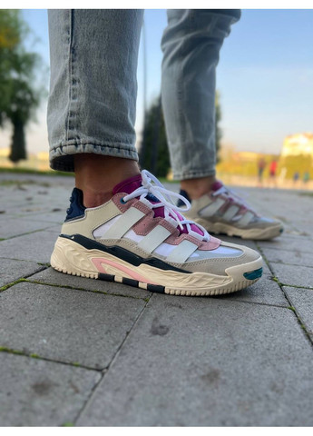 Білі Осінні кросівки чоловічі adidas niteball cream white адідас найтбол No Brand