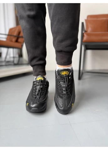 Чорні літні кросівки nike air max 95 sp corteiz black tour yellow найк аір макс 95 No Brand