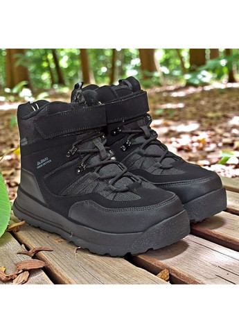 Черные спортивные, повседневные, кэжуал зимние подростковые зимние дутики на овчине для мальчика, термоботинки на овчине для мальчика, зимние ботинки для подростка Biki