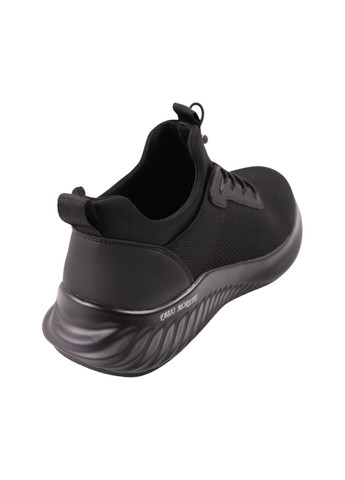 Черные кроссовки мужские черные текстиль Brooman 1001-24LK