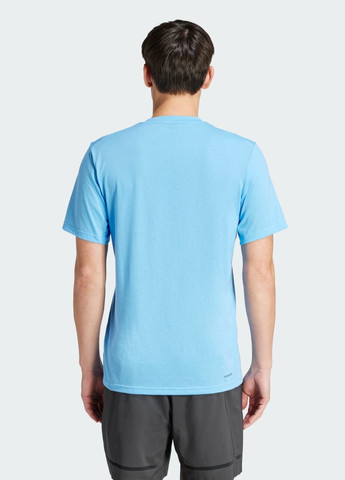 Синяя футболка для тренировок train essentials feelready adidas