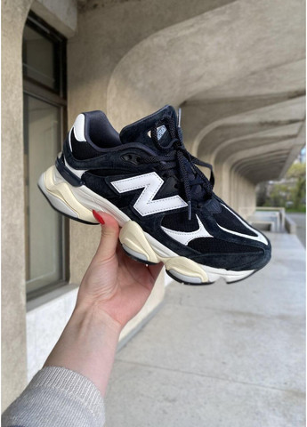 Черные демисезонные кроссовки мужские new balance 9060 black white v2 нью беланс 9060 No Brand