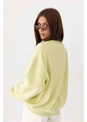 Лайм теплый спортивный свитшот с начесом Lurex (353036844)