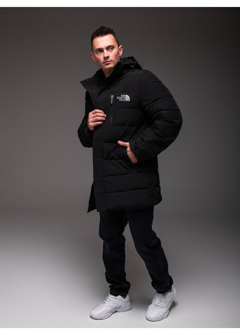 Чорна куртка чоловіча подовжена зимова . парка чоловіча No Brand