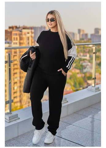 Жіночий костюм трійка з жилеткою чорного кольору New Trend (361677730)