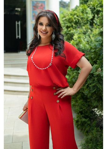 Костюм брючний, трансформер, мод ІТ-2005, червоний, розмір 62-64 No Brand (355469798)