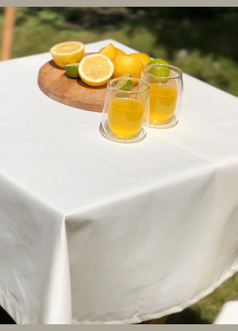 Водоотталкивающая Скатерть "Ваниль однотон" 110х110 см (+4 салфетки 30х40) No Brand (317275511)