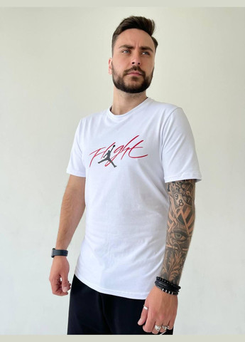 Біла легка футболка з лого з коротким рукавом Vakko