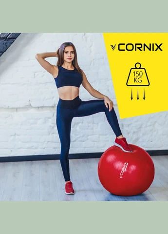 М'яч для фітнесу (фітбол) 65 см Anti-Burst XR-0019 Red Cornix (318867497)