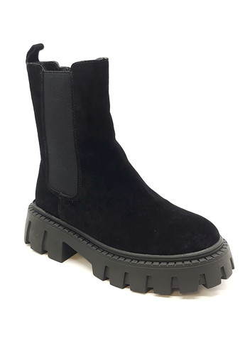 Осенние женские ботинки зимние черные замшевые ii-11-9 24 см(р) It is