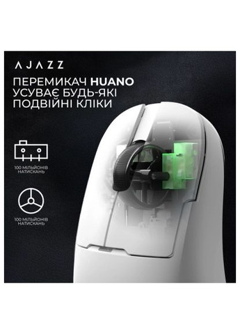 Мышка (AJM159-A-W) Ajazz AJ159 APEX Wireless/Bluetooth/USB White (366645674)