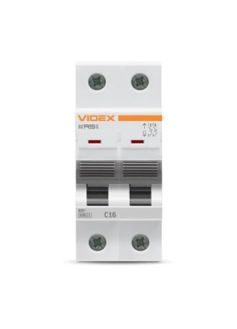 Автоматичний вимикач RS6 2п 16А 6кА С RESIST Videx (378286568)