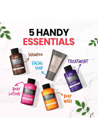 Дорожній набір косметики №2 Travel Set Baby Powder (Body Hair & Face) з кометичкою для тіла, волосся, обличчя Kundal (335081882)