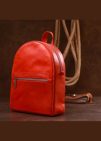 Урожай жіночий рюкзак з натуральної шкіри з кишенями червоний (sku_16312) No Brand (329860354)