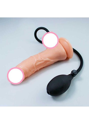 Надувний реалістичний фалоімітатор із грушею "Blow Me Up" розмір 19*4,2 см коричневого кольору China (360604145)