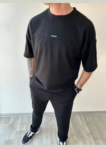 Чорний демісезонний чоловічий костюм No Brand