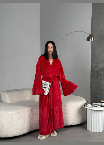 Жіночий червоний халат No Brand (335076369)