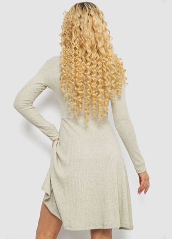 Оливковое повседневный платье трикотажное с оборкой клеш Sport Line однотонное