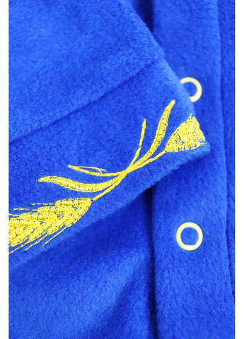 Синя флісова сорочка для хлопчика електрик з вишивкою лілія фліс (370641111)