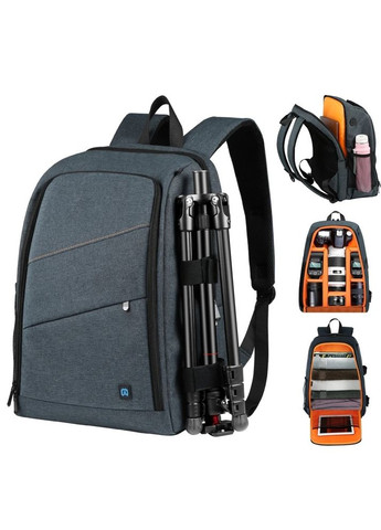 Рюкзак для фотоаппарата PU5011 с отделом для ноутбука 15,6" и дождевиком Синий (код: IBF086Z) Puluz (348321825)