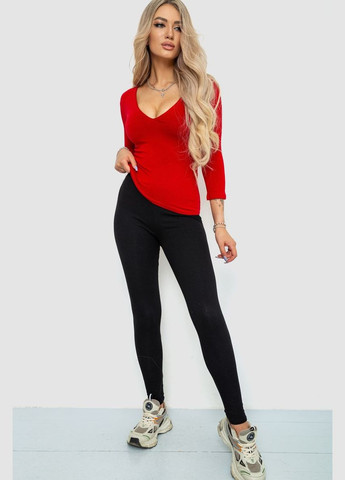 Красная демисезон футболка женская с удлиненным рукавом, цвет джинс, Ager