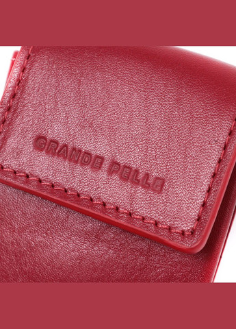 Яскрава жіноча ключниця футляр із натуральної шкіри червоний 22569 Grande Pelle (362418389)