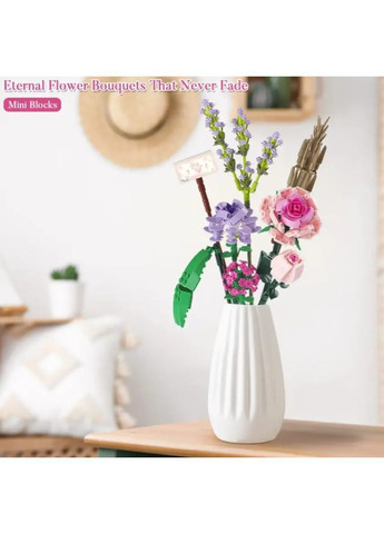 3D конструктор «Цветы» для детей и взрослых, 393 детали, пластиковый, развивающий набор-головоломка, для создания букета No Brand (364191314)