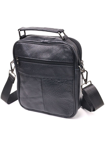 Сумка вертикальная кожаная 21270 Черная Vintage (298567011)