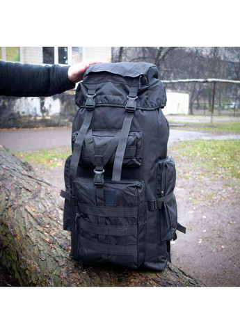 Тактичний рюкзак Tactical армійський рюкзак Top якість туристичний 70 літрів з системою M.O.L.L.E Black L&L (363132520)