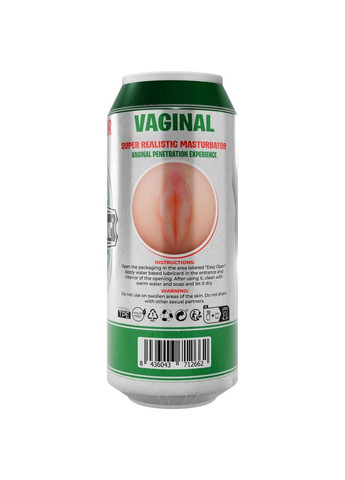 Мастурбатор-вагіна Alive Heineken Vagina II у вигляді банки пива, реалістичний No Brand (366878767)