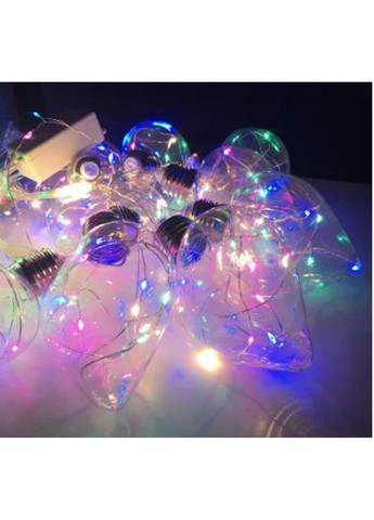 Гирлянда штора лампочки Сердце 3х1.5м 150 лед (10 нитей по 8 см) медный провод Мульти No Brand (331639770)