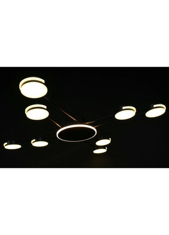 Люстра светодиодная потолочная LED светильник для квартиры на потолок лэд 27559 Черный 10х100х100 см. Sunnysky (324396145)