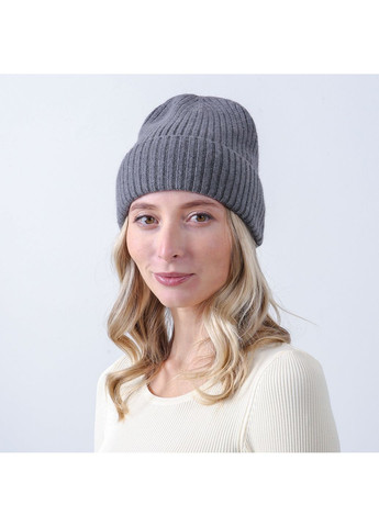 Шапка бини женская шерсть серая FREDERICK LuckyLOOK 065-970 (362576609)
