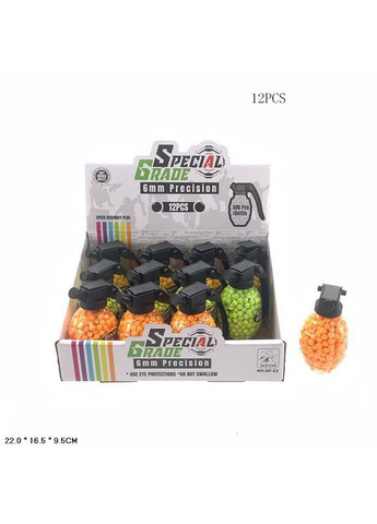 Пластиковые шарики для игрушечного оружия, 500 шт. в банке, 12 боксов в упаковке - No Brand QF-23 (371926032)