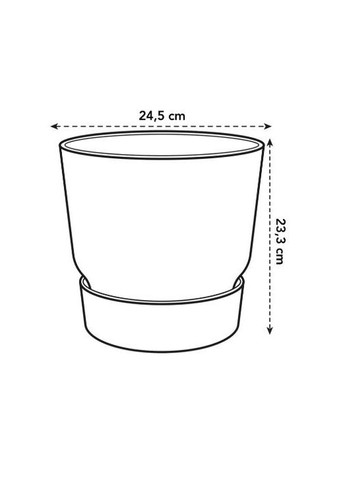 Вазон greenville round (зелений) 25 см (A014119) Elho (315149959)