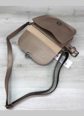 Женская кожаная сумка на пояс с ремнем на плечо Stacy золотистого цвета WeLassie (298920848)