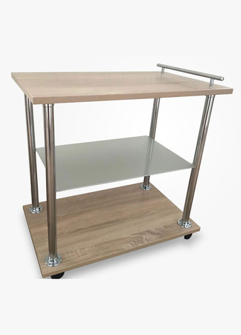 Стіл журнальний пересувний Міні плюс 58,5х35,5х58 см з полицею та ручкою Дуб сонома Fusion Furniture (341525435)