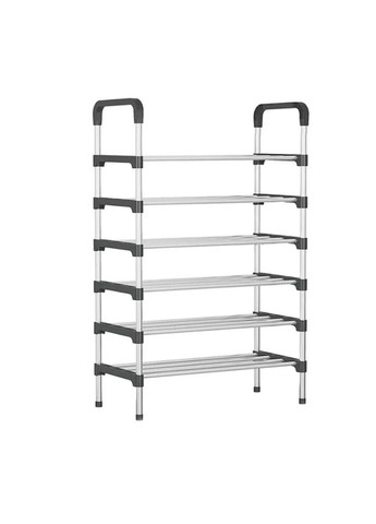 Полка для взуття для 18 пар взуття, стелаж на 6 секцій (ярусів) металева 56 х 28 х 113 см No Brand (361669542)